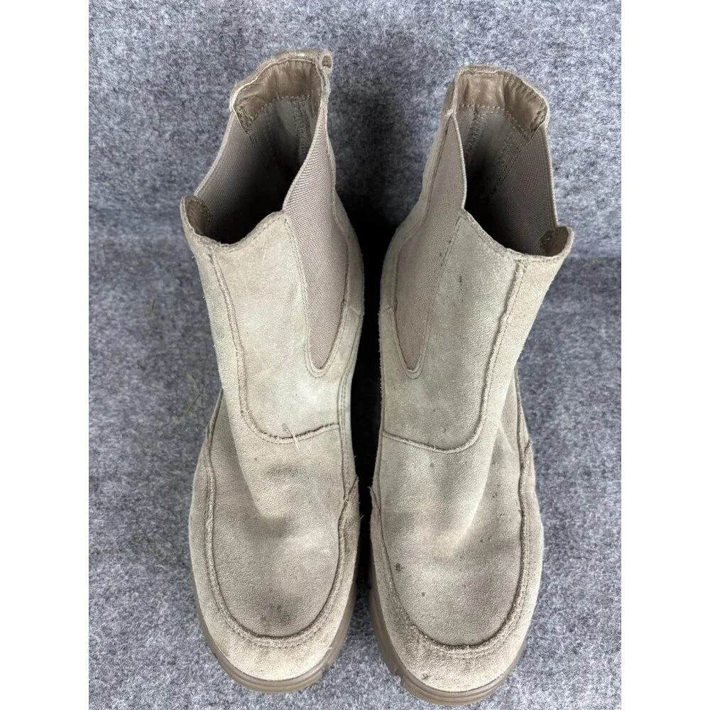Sorel Boots Womens Size 11 Tan Suede Chelsea Ankle Slip On Lug Sole NL5115-264‎